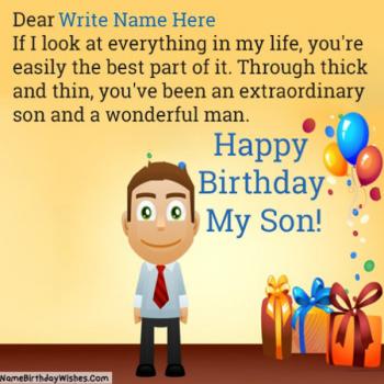 Birthday Cards For Son With Name