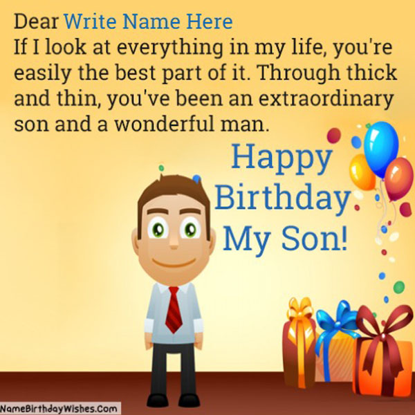 Birthday Wishes For Son With Name And Photo