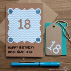 18th Happy Birthday Card Wishes With Name