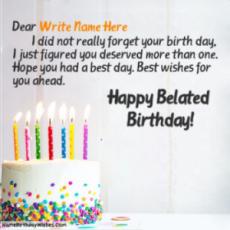 Belated Birthday Chocolate Cake nepal | Gift Belated Birthday Chocolate Cake-  FNP