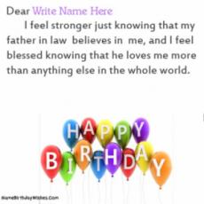 Birthday Wishes For Father In Law With Name