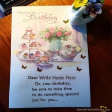 Beautiful Happy Birthday Wishes Name Cards