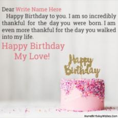 Write Name On Birthday Wishes With Photo