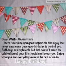 Wishing Birthday Messages Pictures With Name