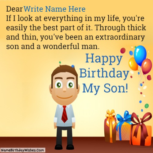Happy Birthday Images For Son With Name And Photo
