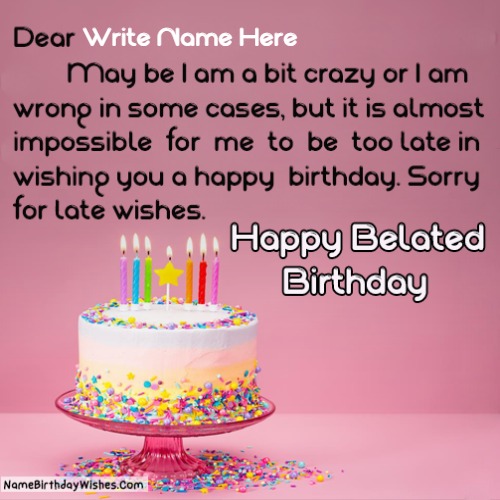 Birthday Greeting Belated Ecard
