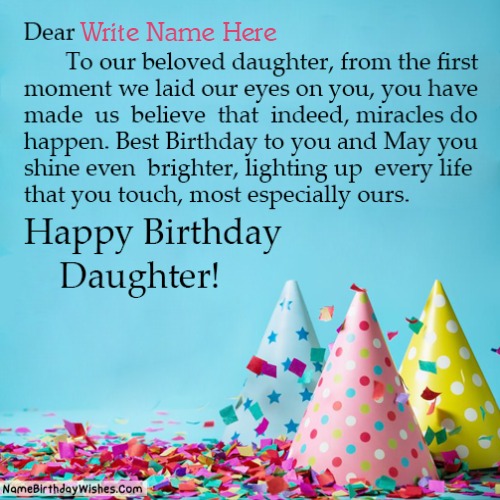 Happy Birthday To Your Daughter With Name And Photo