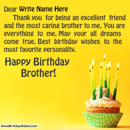 Happy Birthday Wishes To Elder Brother With Name And Photo