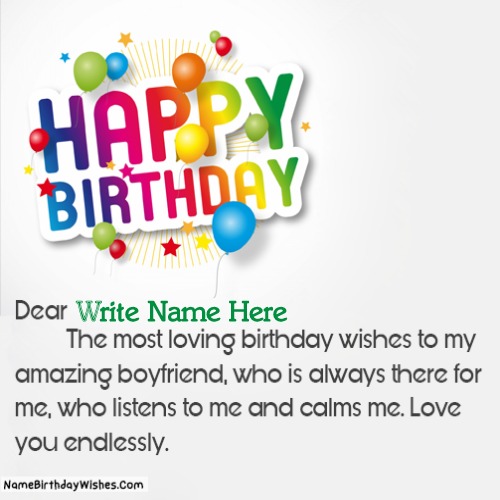 Love Birthday Letter For Boyfriend With Name