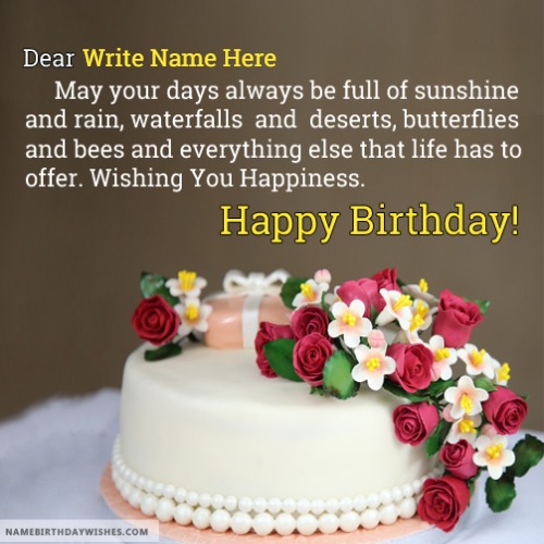 romantic cake birthday wishes for lover with nameb47e
